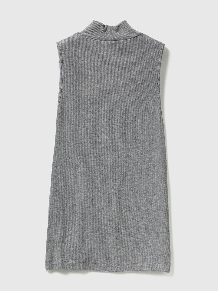 SLEEVELESS SWEATER Women image number 2